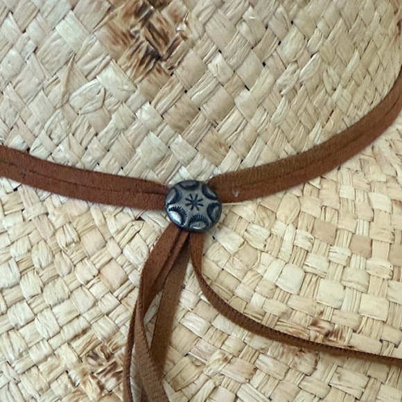 Stetson Flatrock Natural Burnt Cowboy Hat Brown braided Band size XL main image 4